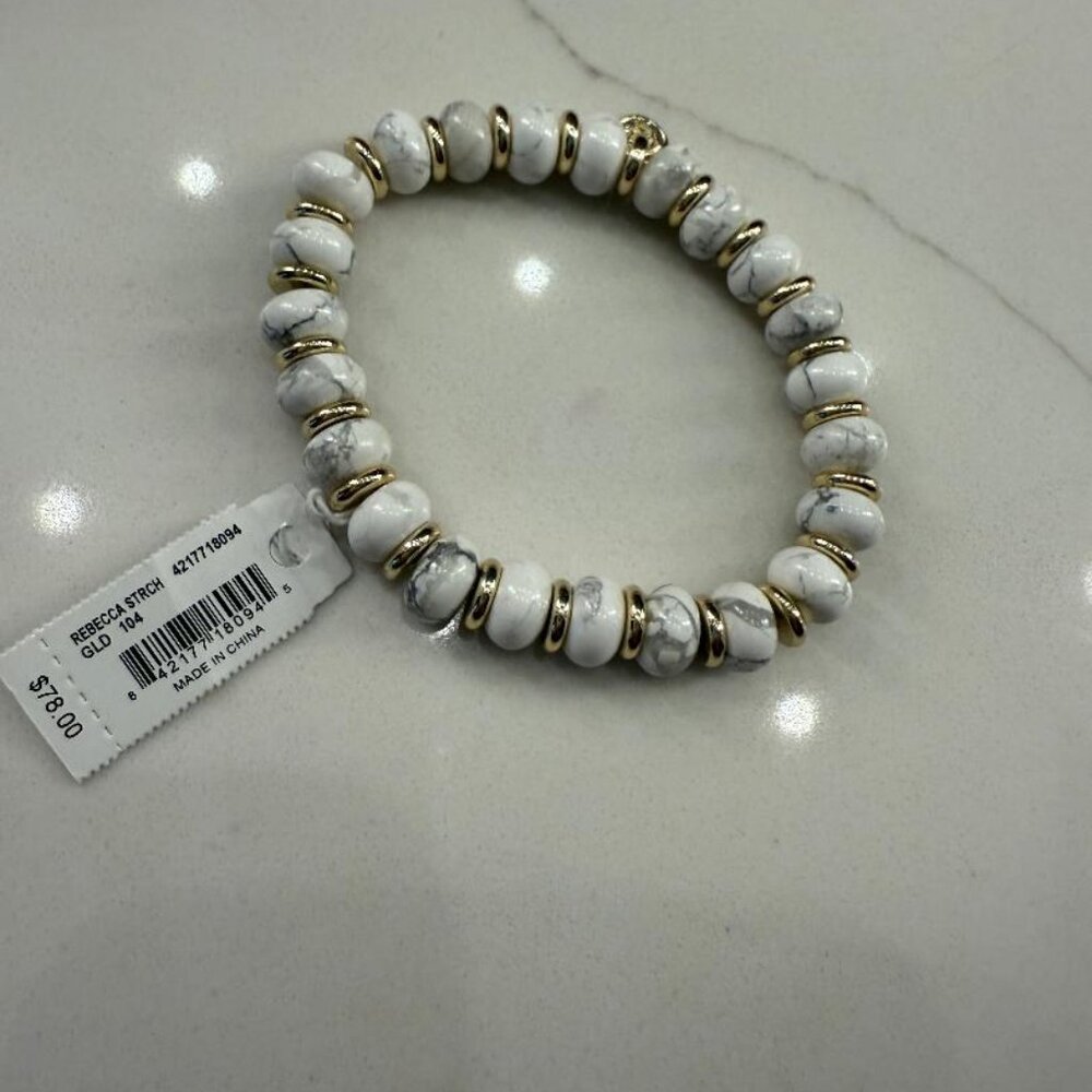 Kendra Scott- Rebecca Stretch Bracelet White/Gold